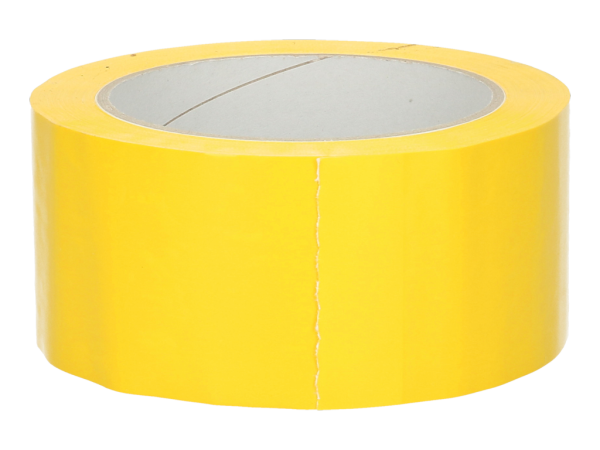 Plakband breedte 5 cm lengte 66 m geel