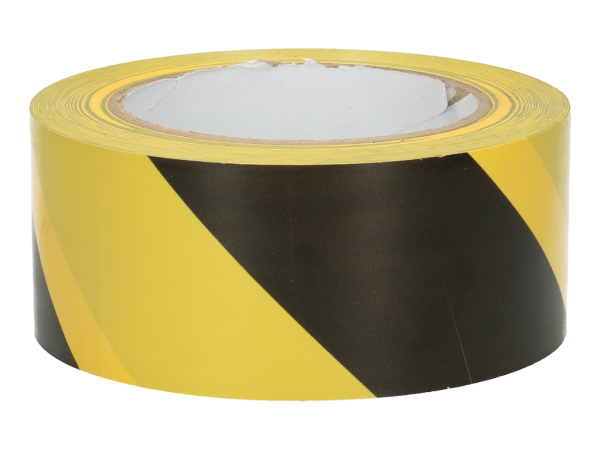 Plakband breedte 5 cm lengte 33 m geel/zwart