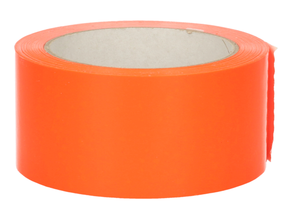 Plakband breedte 5 cm lengte 66 m oranje