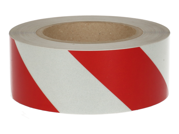 Plakband reflectie r1 breedte 5 cm lengte 22,5 m rood/wit