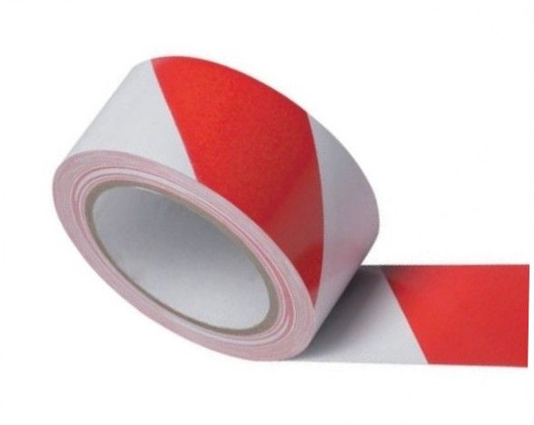 Plakband reflectie r1 breedte 10 cm lengte 25 m rood/wit