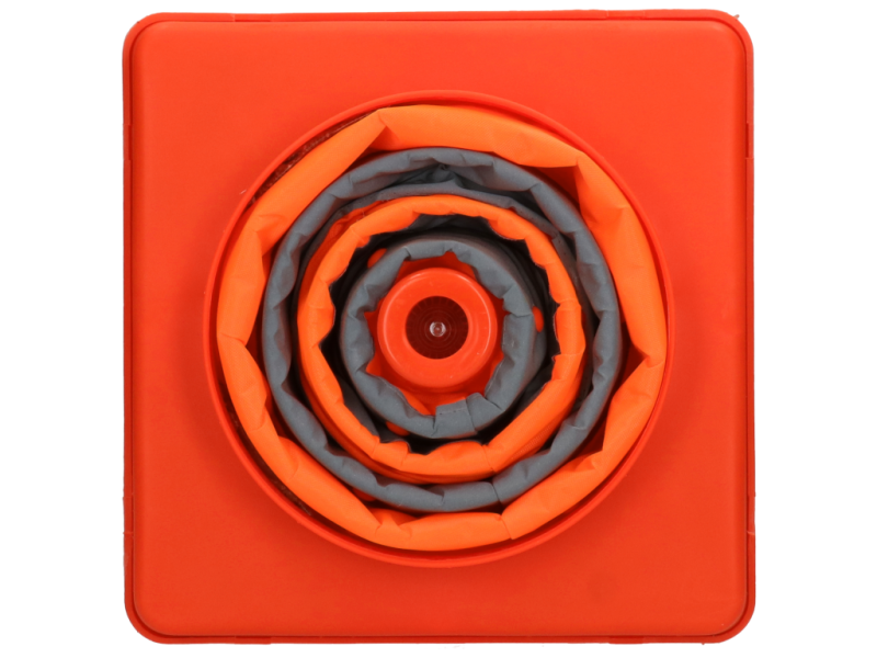 VERKEERSKEGEL 50 CM ROOD/WIT HARMONICA INCL. INTERN LED LAMPJE