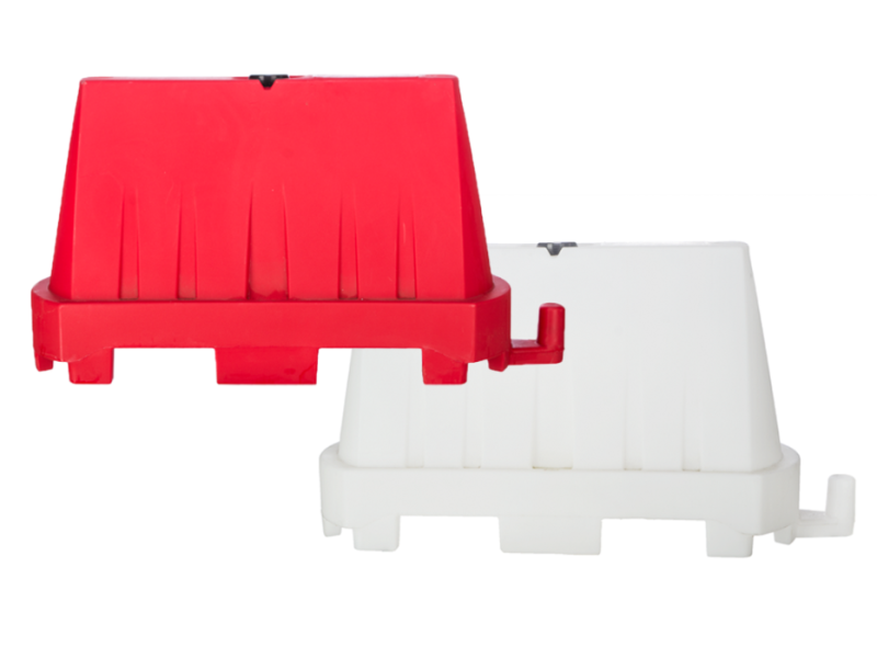 Barrier kunststof lengte 100 cm hoogte 60 cm stapelbaar