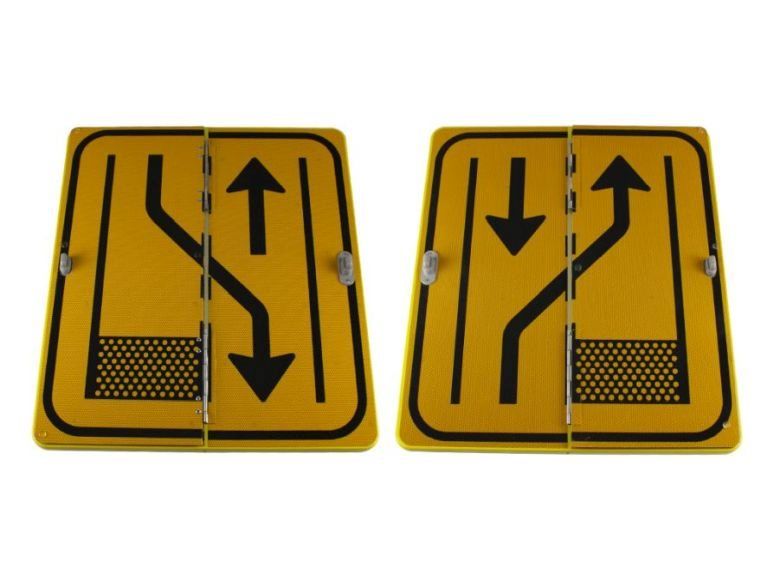 Verkeersbord a/r3/dor 90x100 cm model: T31-2l/2r klapbaar