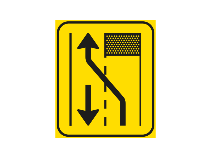 Verkeersbord a/r3/dor 60x70 cm model: T31-2l links