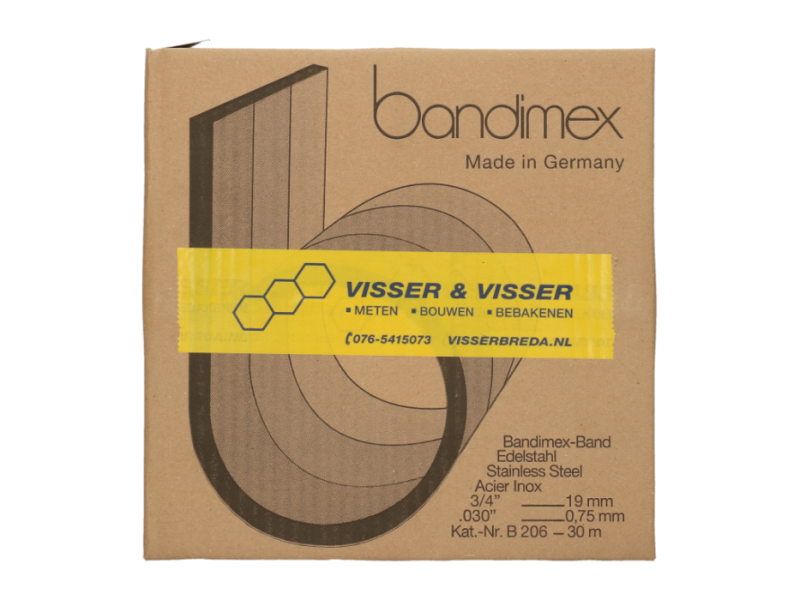 Verkeersbord-montageband 19 mm breed lengte 30 m