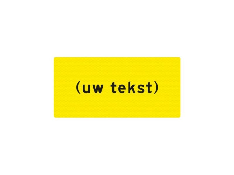 Tekstbord a/r3/vlak 80x40 cm geel