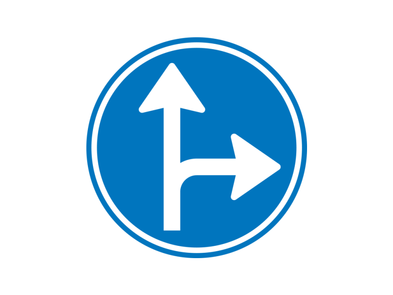 Verkeersbord a/r3/dor Ø 60 cm model: D06R