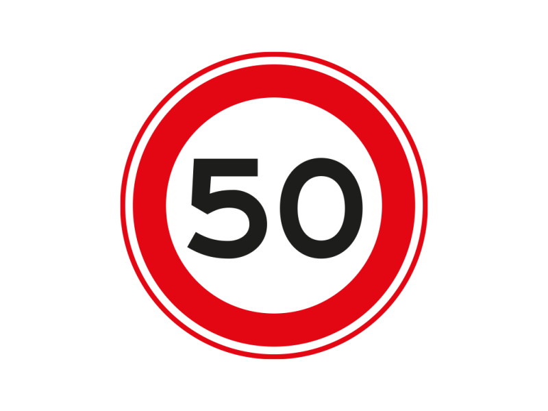 Verkeersbord a/r3/dor Ø 60 cm model: A0150