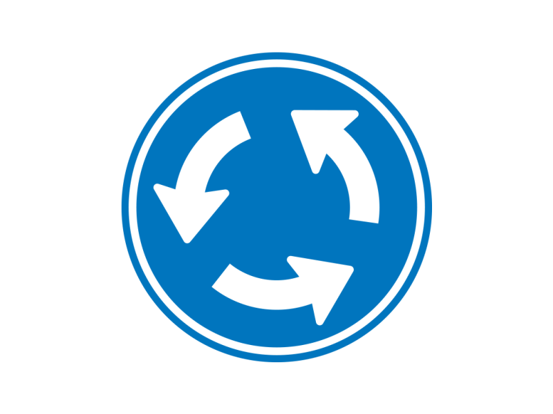 Verkeersbord a/r3/dor Ø 60 cm model: D01