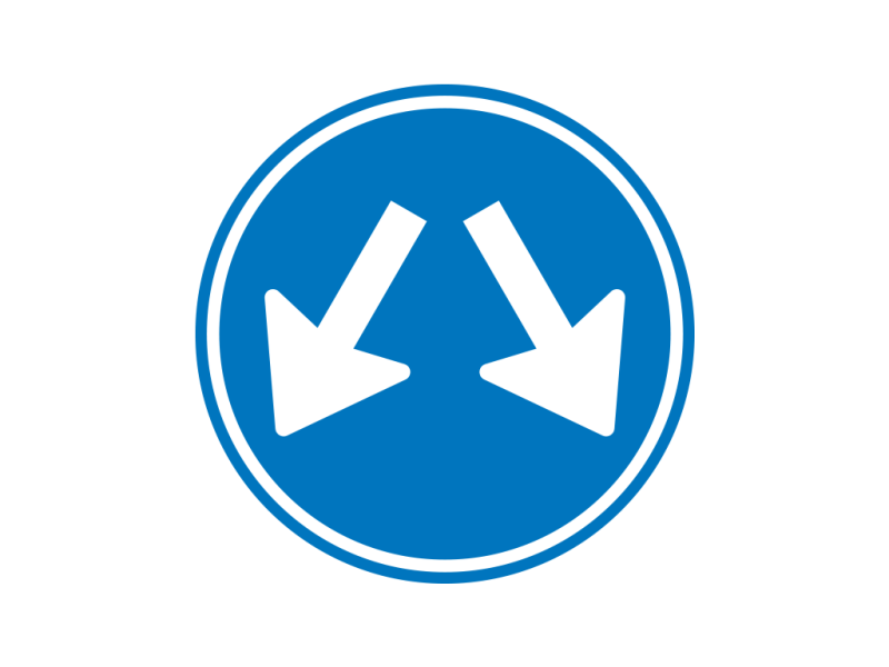 Verkeersbord a/r3/dor Ø 60 cm model: D03