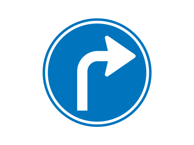 Verkeersbord a/r3/dor Ø 60 cm model: D05R