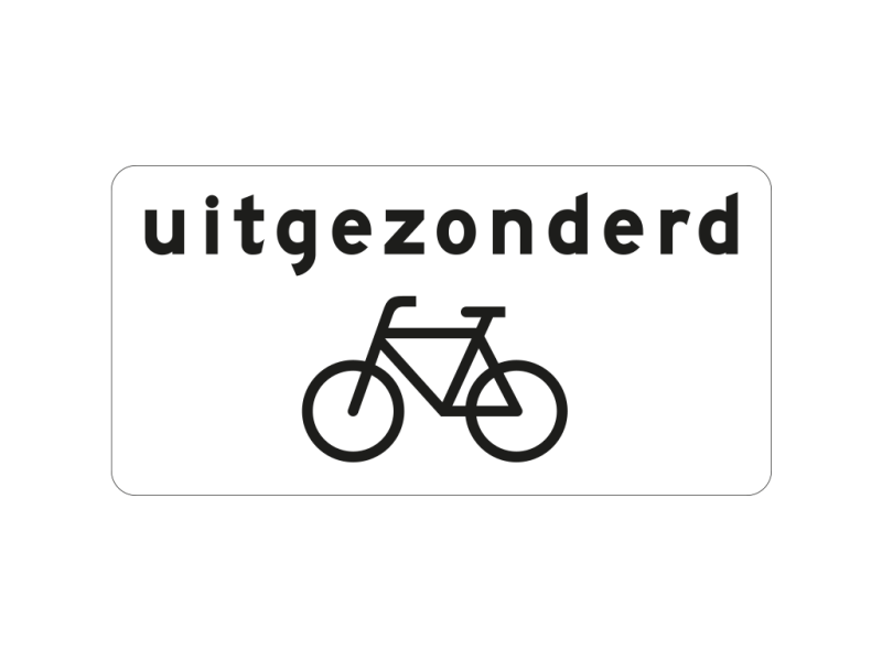 Verkeersbord a/r3/dor 60x30 cm model: OB52