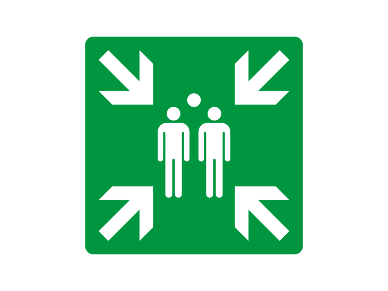 Verkeersbord a/r3/dor 40x40 cm model: verzamelplaats