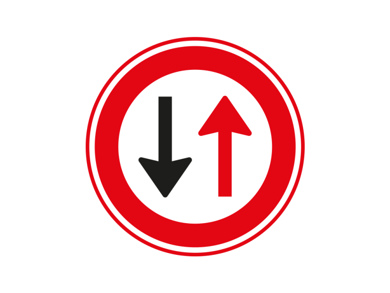 Verkeersbord a/r3/dor Ø 80 cm model: F05