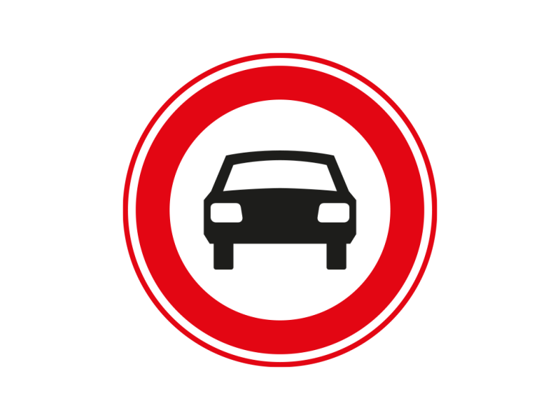 Verkeersbord a/r3/dor Ø 60 cm model: C06