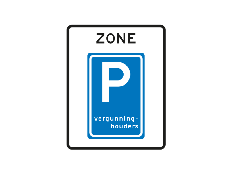 Verkeersbord a/r3/dor 53x67 cm model: E09zb