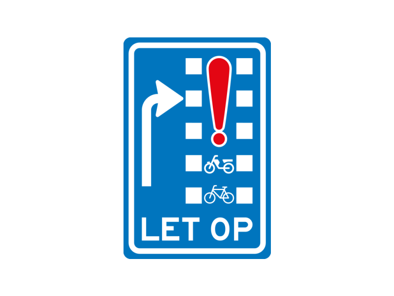 Verkeersbord a/r3/dor 40x60 cm model: VR09-2