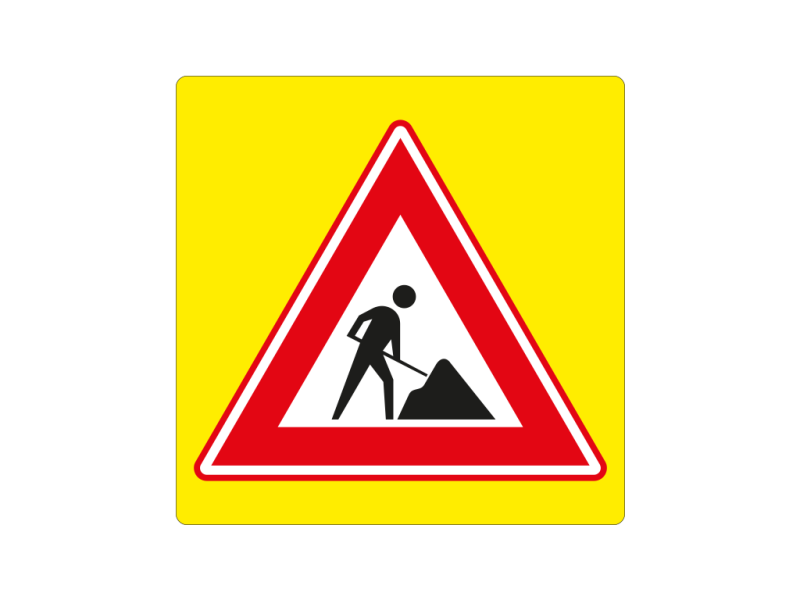 Verkeersbord a/r3/dor 80x80 cm model: J16f