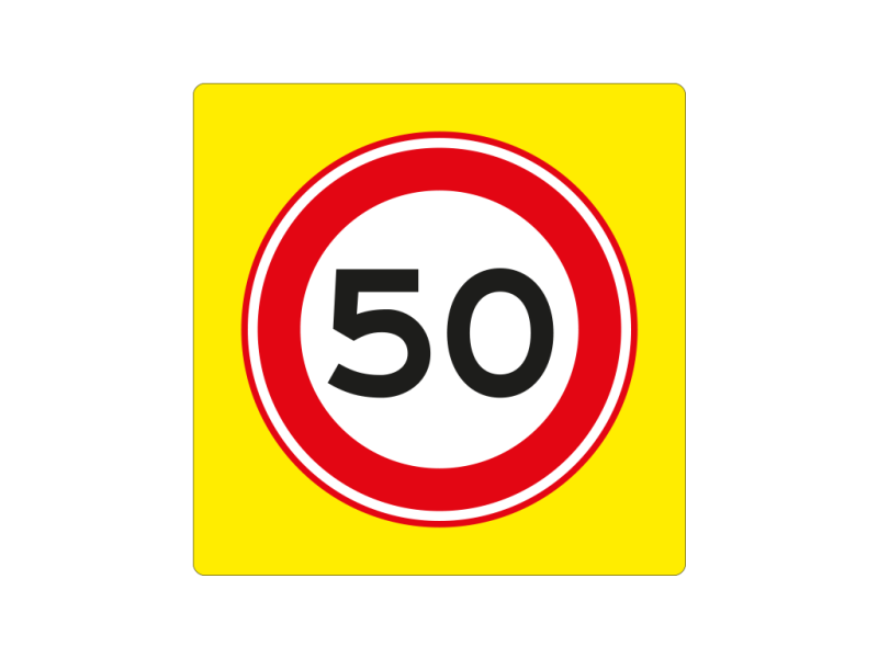 Verkeersbord a/r3/dor 80x80 cm model: A0150fs