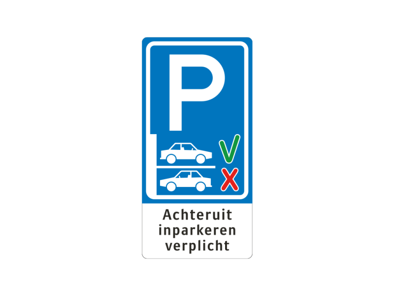 Verkeersbord a/r3/dor 40x80 cm model: BT21