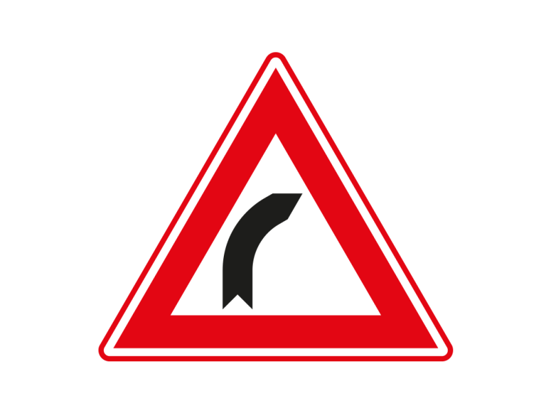 Verkeersbord a/r3/dor ▲-70 cm model: J02