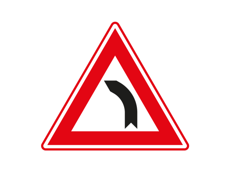 Verkeersbord a/r3/dor ▲-70 cm model: J03