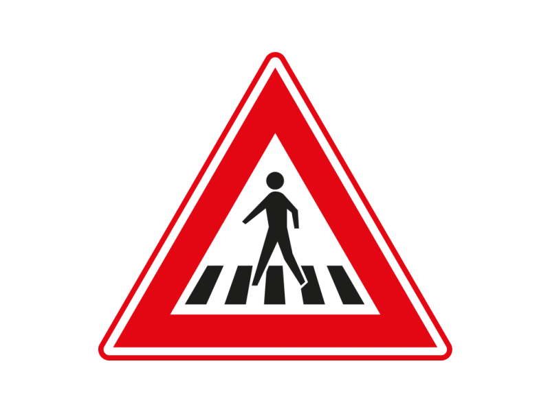 Verkeersbord a/r3/dor ▲-70 cm model: J22