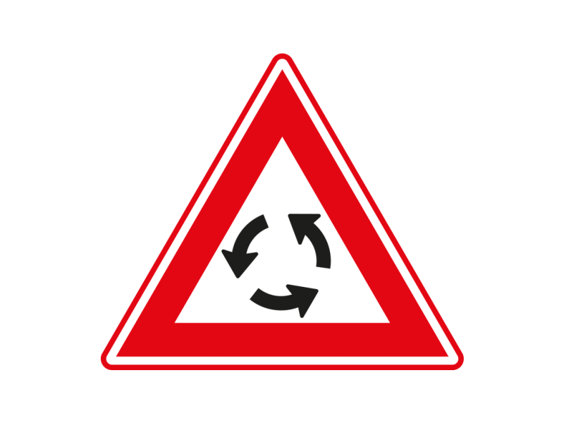 Verkeersbord a/r3/dor ▲-70 cm model: J09