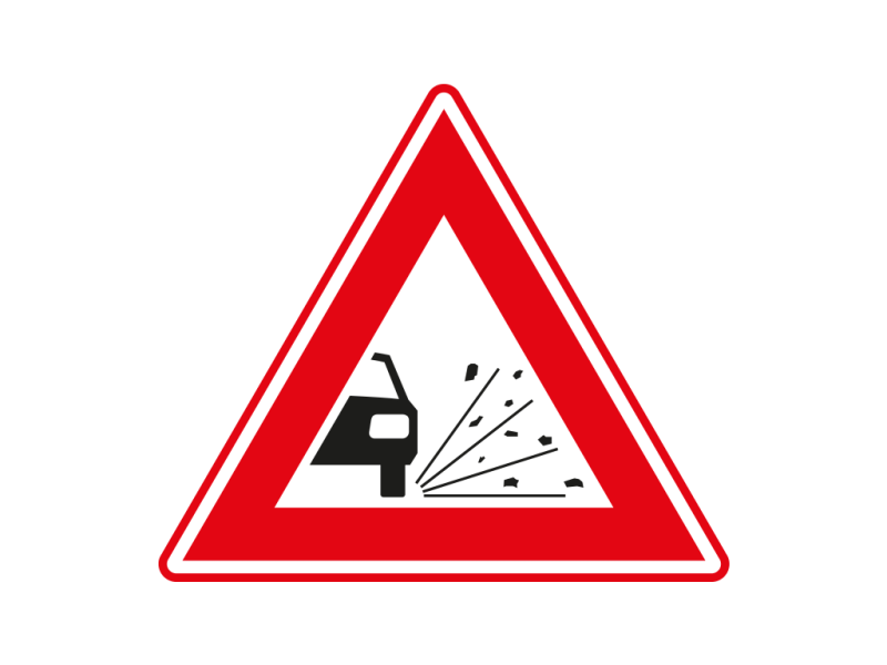 Verkeersbord a/r3/dor ▲-70 cm model: J25