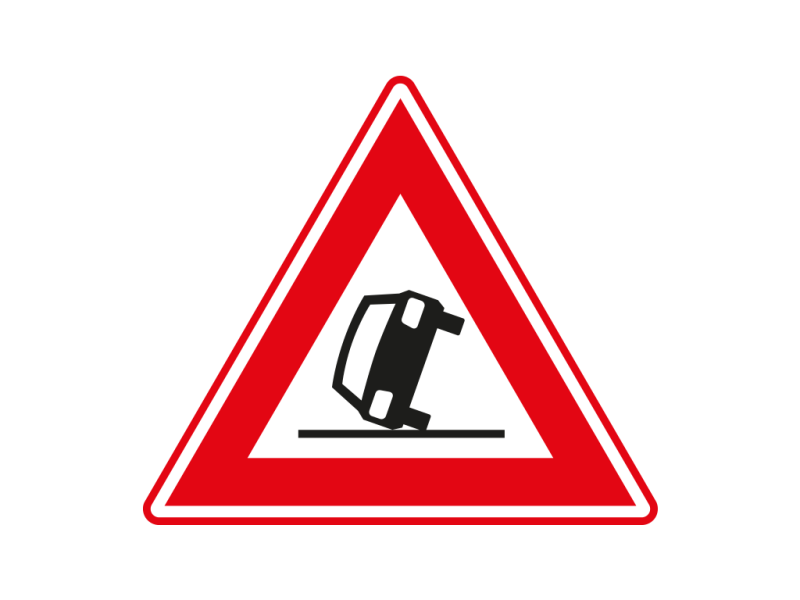 Verkeersbord a/r3/dor ▲-70 cm model: J34