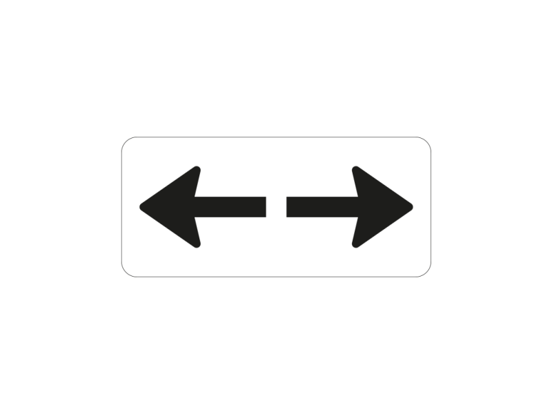 Verkeersbord a/r3/dor 50x20 cm model: OB502