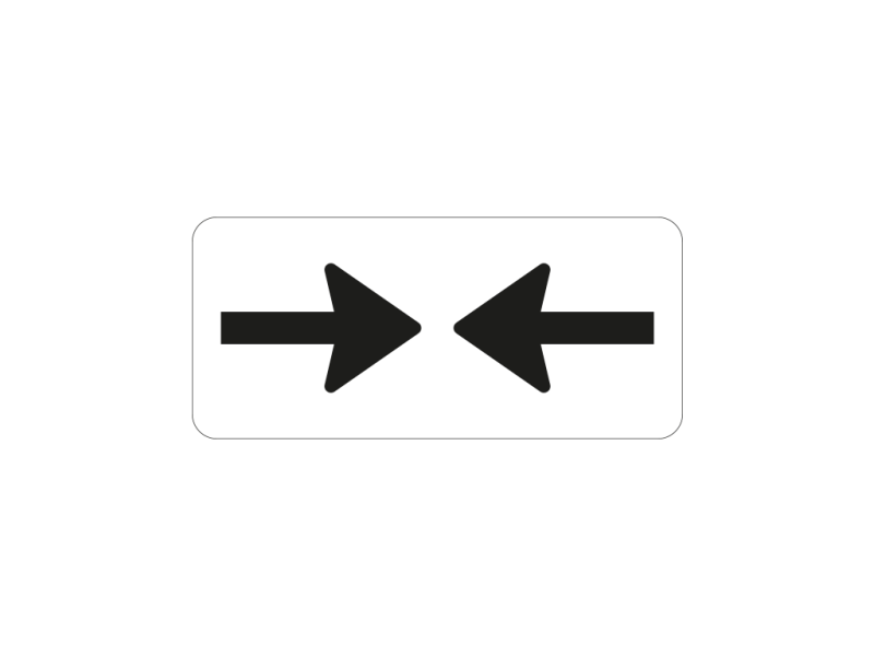 Verkeersbord a/r3/dor 50x20 cm model: OB503