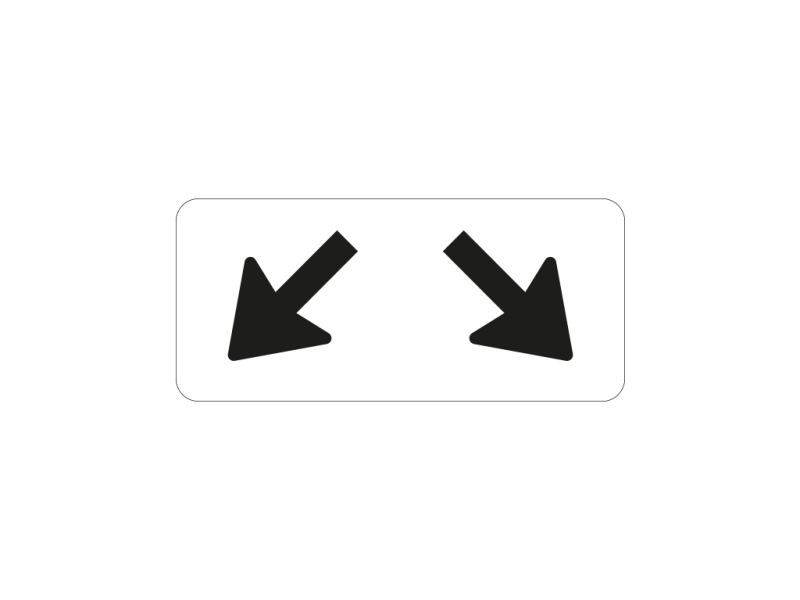 Verkeersbord a/r3/dor 40x20 cm model: OB504