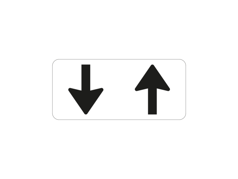 Verkeersbord a/r3/dor 50x20 cm model: OB505