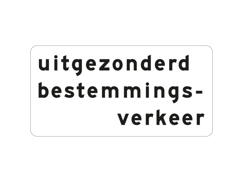 Verkeersbord a/r3/dor 60x30 cm model: OB108