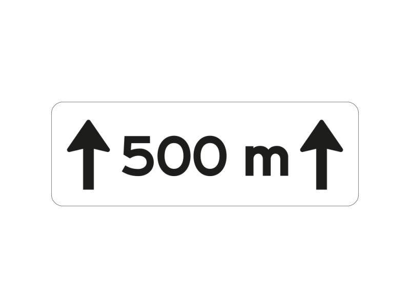 Verkeersbord a/r3/dor 60x20 cm model: OB411- . . m