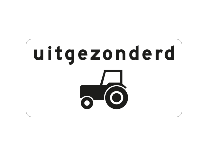 Verkeersbord a/r3/dor 60x30 cm model: OB55