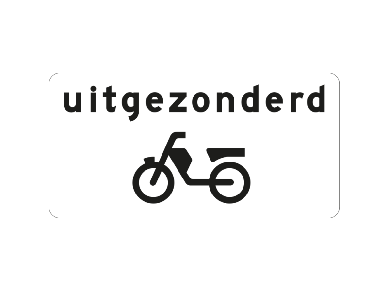 Verkeersbord a/r3/dor 60x30 cm model: OB53