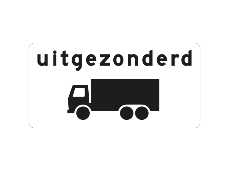 Verkeersbord a/r3/dor 60x30 cm model: OB61