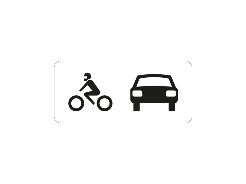 Verkeersbord a/r3/dor 50x20 cm model: OB07