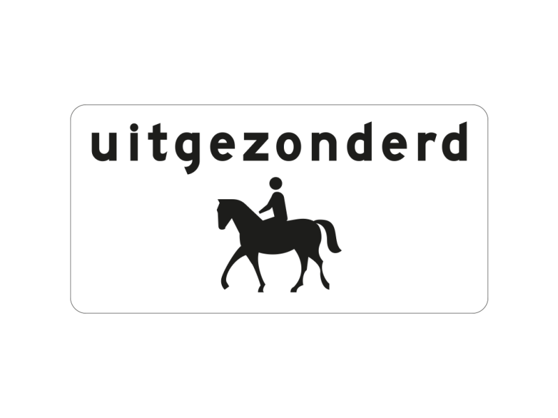 Verkeersbord a/r3/dor 60x30 cm model: OB51