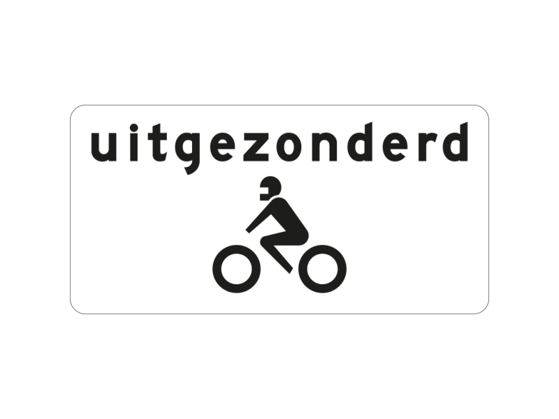 Verkeersbord a/r3/dor 60x30 cm model: OB56