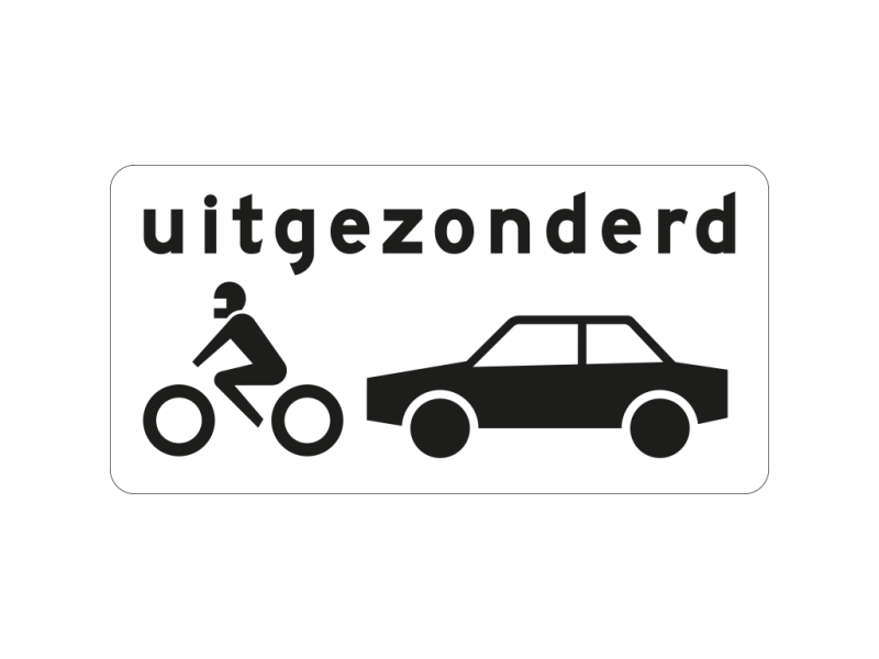 Verkeersbord a/r3/dor 60x30 cm model: OB57