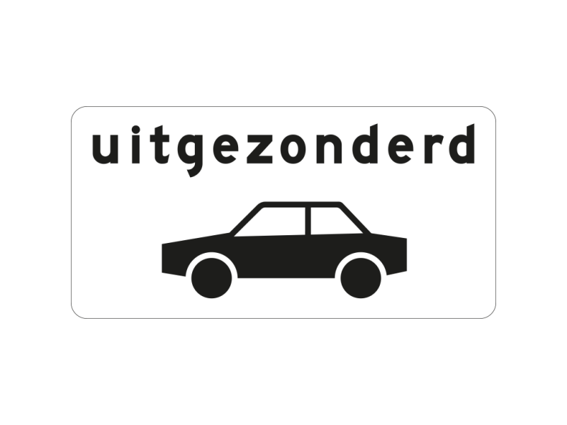 Verkeersbord a/r3/dor 60x30 cm model: OB59