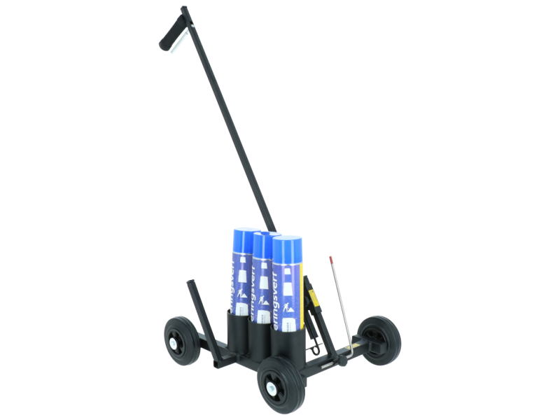 Wegenverfspuitwagen type LU voorzien van 3 wielen