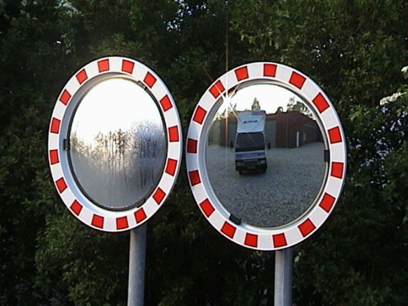 Verkeersspiegel rvs Ø 60 cm anti-condensvorming