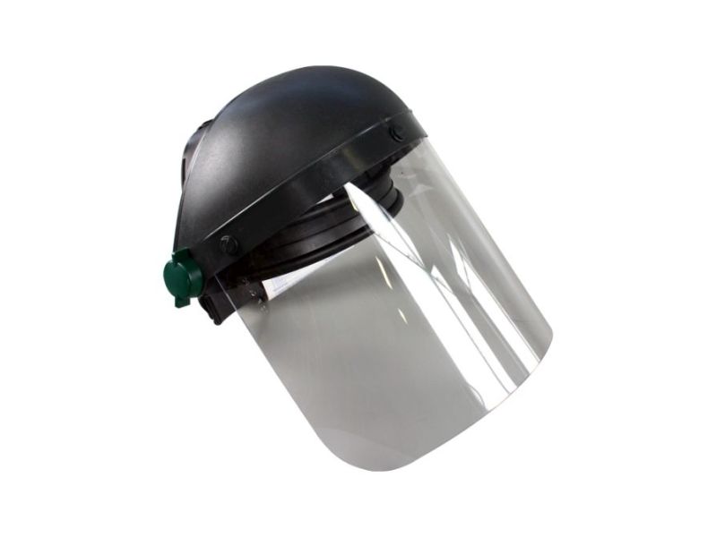 Gelaatbeschermer 18 cm polycarbonaat ruit