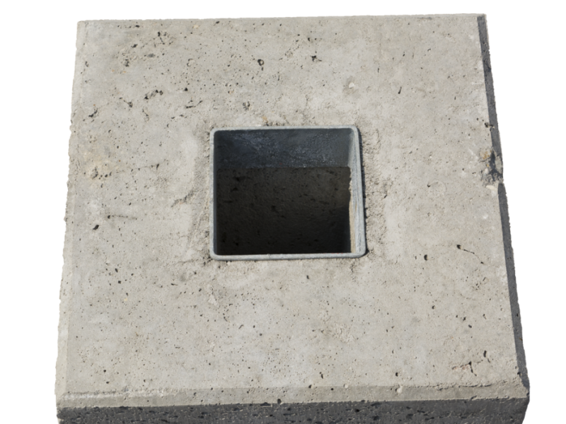 Betonpoer 30x30x35 cm t.b.v. insteek model 90