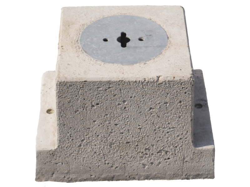 Betonpoer 30x30x30 cm inclusief voetplaat